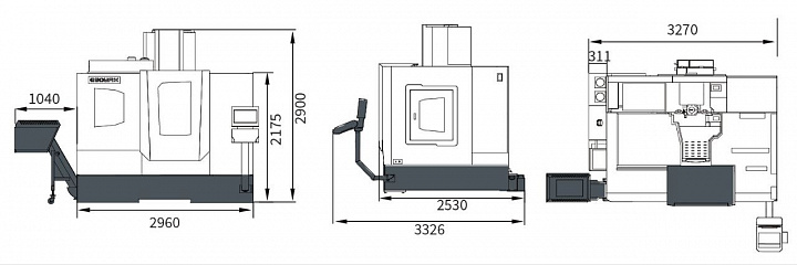 Вертикальный фрезерный обрабатывающий центр Grm-1160VC