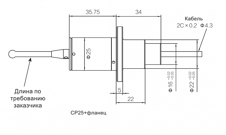 Датчик измерения детали контактный CP25 для шлифовальных станков