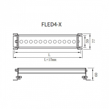Светодиодный станочный светильник FLED4-125